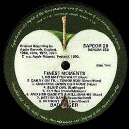 Finest Moments (SAPCOR 28B label), Australian compilation