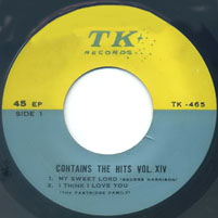 Contains The Hits Vol. XIV side 1 label (gold and blue)