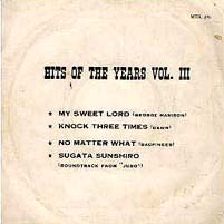 Hits Of The Years, Vol. III (Thailand EP) picture sleeve (back side)