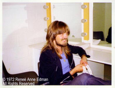 Joey Molland receives a gift from Badfinger fan Pat Grace, July 22, 1972