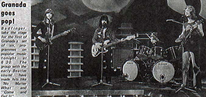 Badfinger Live on Granada TV's first programme of 