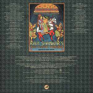 Ravi Shankar's Music Festival From India back cover