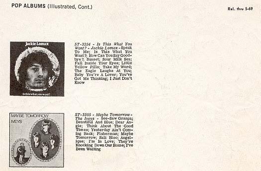 page from Apple Records upcoming U.S. releases from May 1969