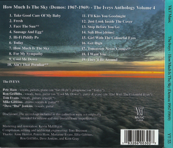 How Much Is The Sky CD back cover