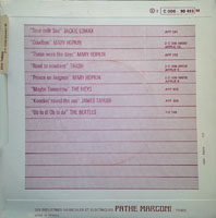 Dear Angie picture sleeve back (France)