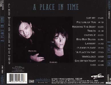 A Place In Time CD tray card