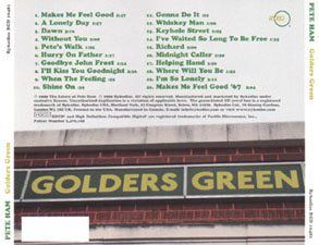 Golders Green back cover