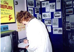 The guest book is eagerly signed by all visitors to the exhibition.