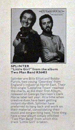 Hot Platter LP Splinter notes