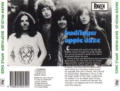 Apple Daze CD back cover